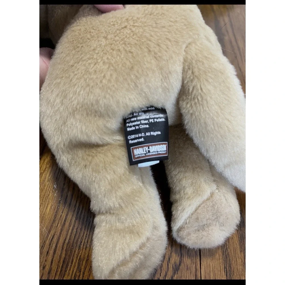 Harley Davidson Motor Cycles Yellow Lab Dog Plush Stuffed‎ Animal